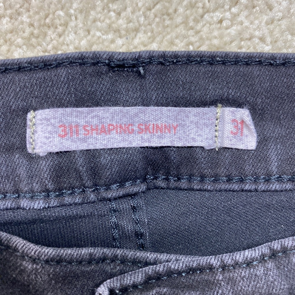 Levi's 311 Shaping Skinny Jeans Womens 31 Dark Wash Black Denim Pants - Picture 2 of 12